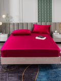 SilkSilky CA 25Momme Pure Silk Bedding Set Wine 002