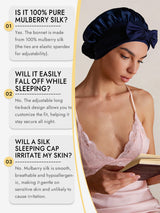 [Dark Blue] SilkSilky-CA Sleep Cap 006