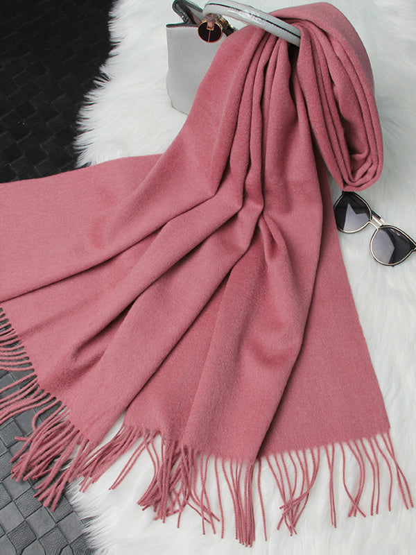 SilkSilky CA Wool Scarf PaleMauve 005