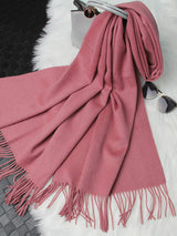 [Pale Mauve] SilkSilky-CA Wool Scarf 005