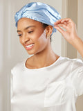 SilkSilky CA Pure Silk Sleep Cap LightBlue 003