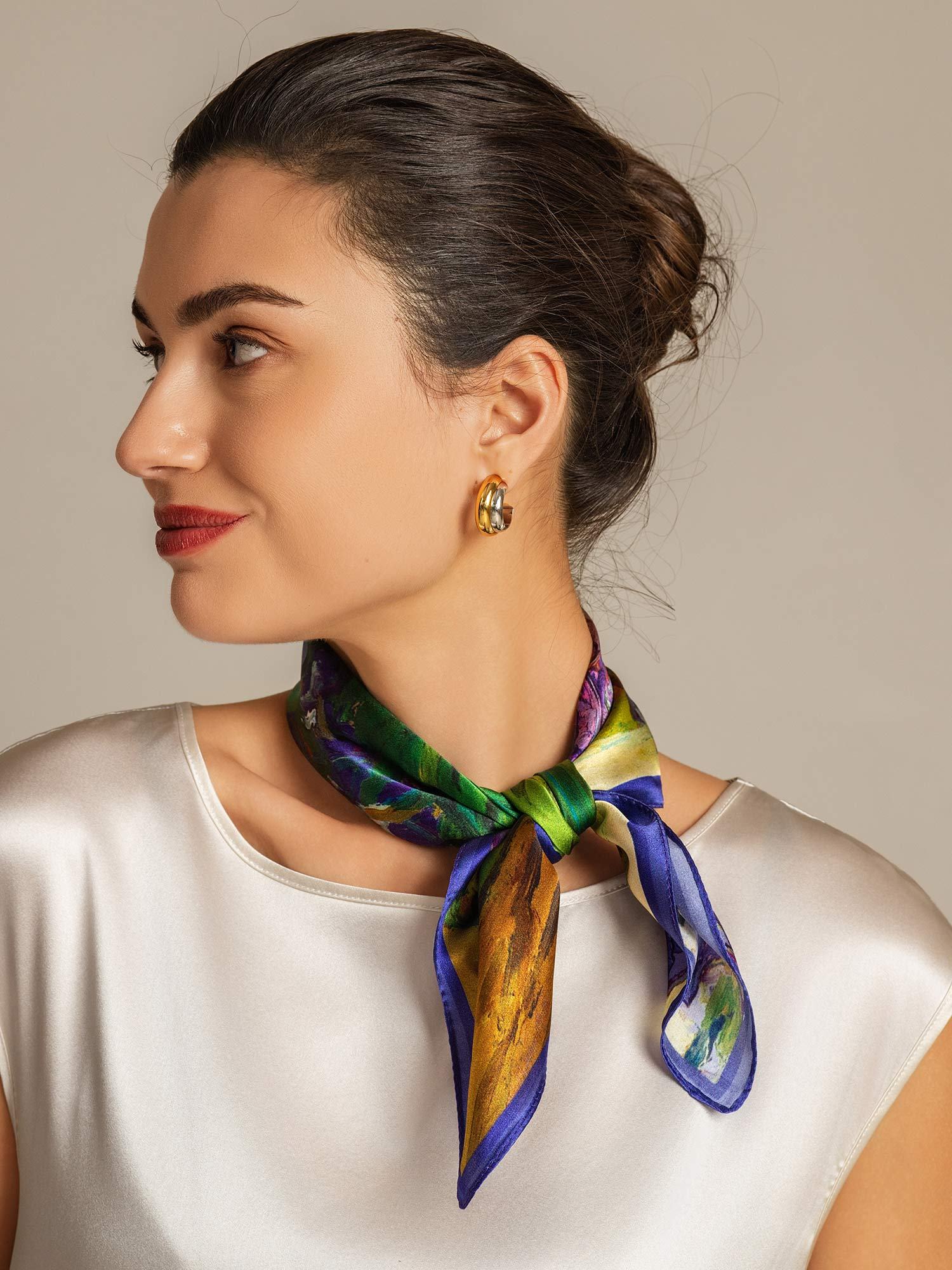 [P094] SilkSilky-CA Pure Silk Scarf 004