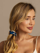 [Navy Dragon] SilkSilky-CA Scrunchie 002