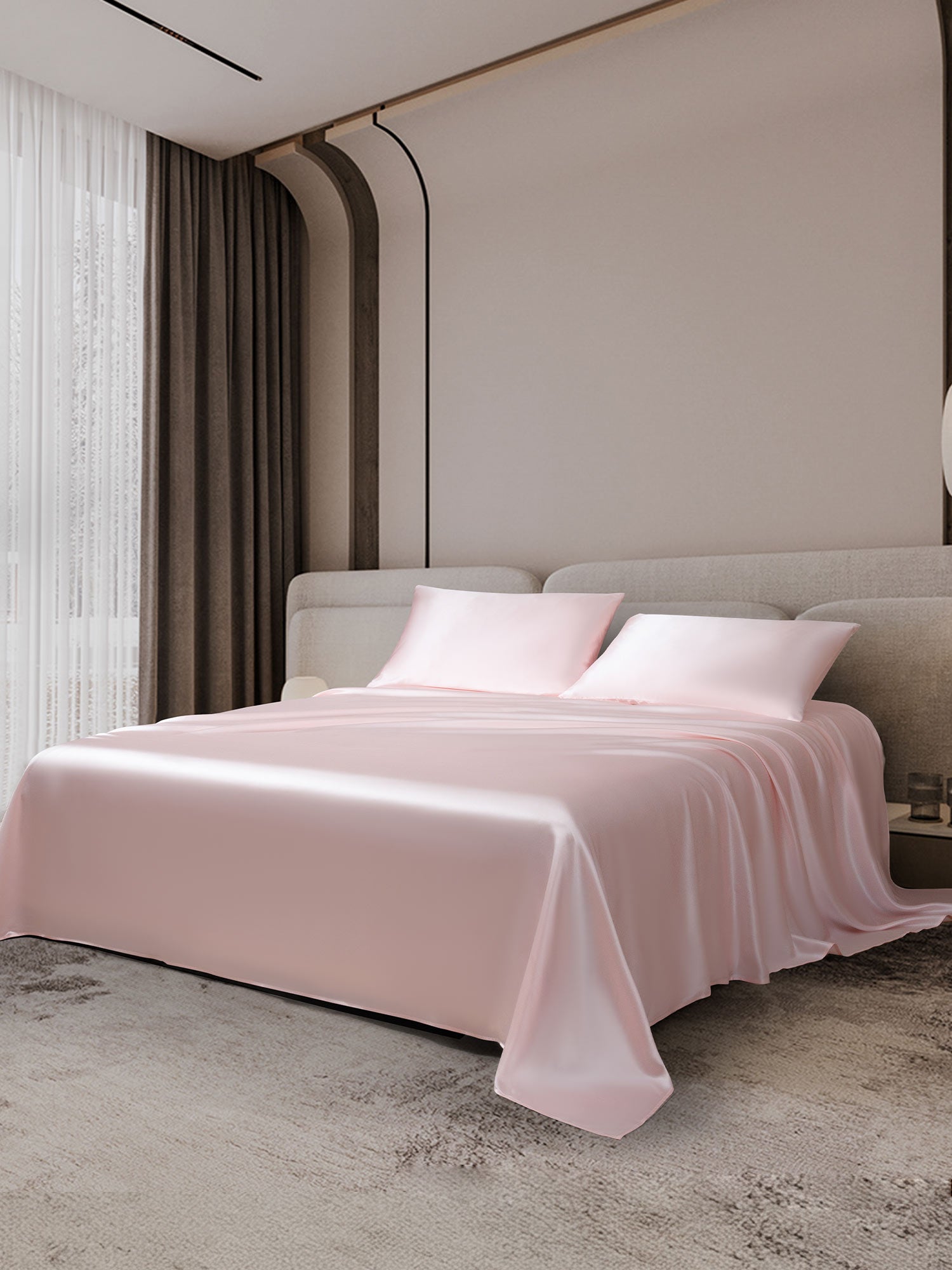 [Pink] SilkSilky-CA 22Momme Bedding Set 002