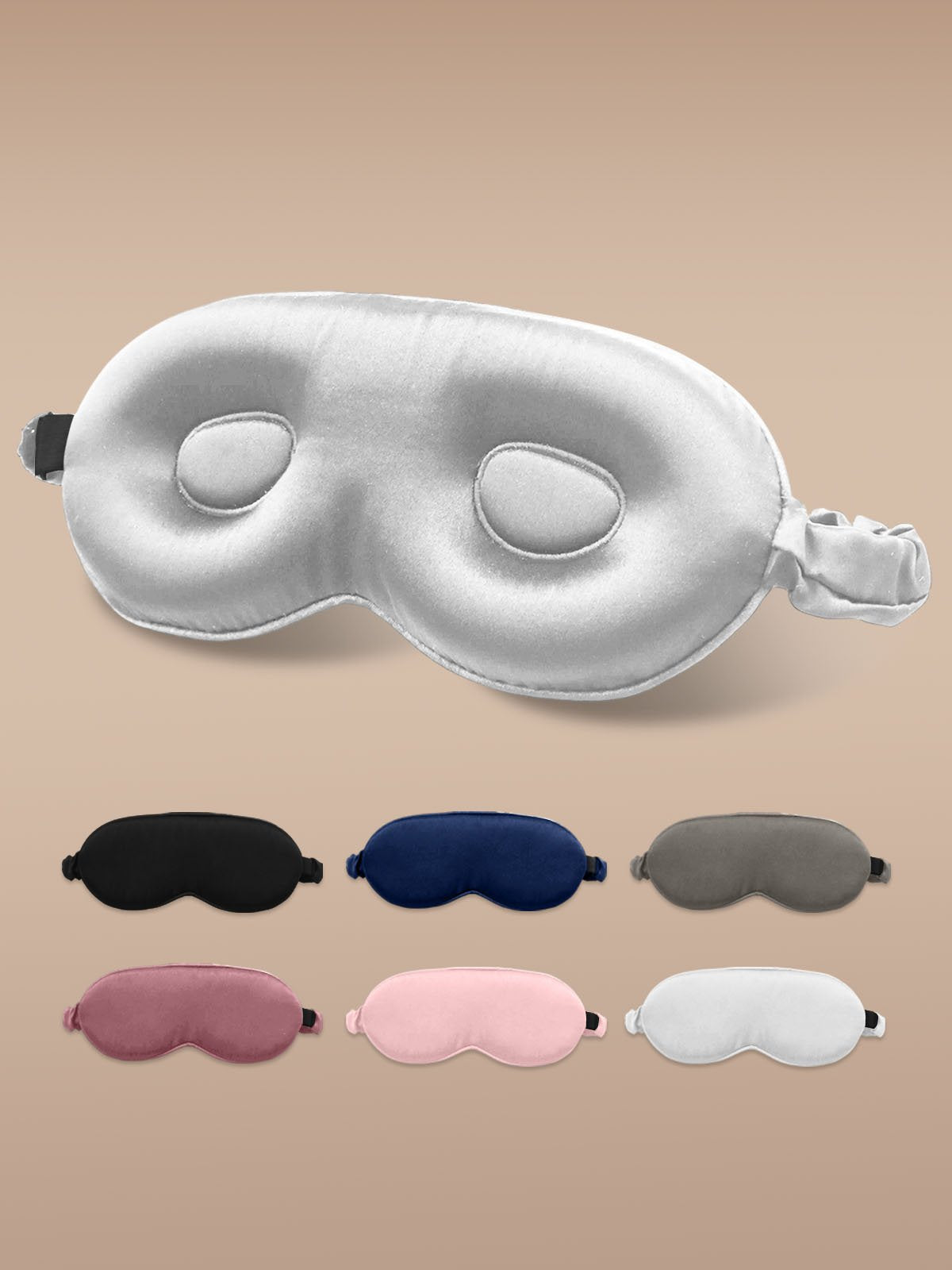 [Silver] SilkSilky-CA 22Momme Pure Silk Eye Mask 001