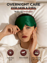 [Dark Green] SilkSilky-CA 22Momme Eye Mask 007
