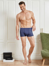 [Dark Blue] SilkSilky-CA 100% Silk Jersey Men's Underwear 003