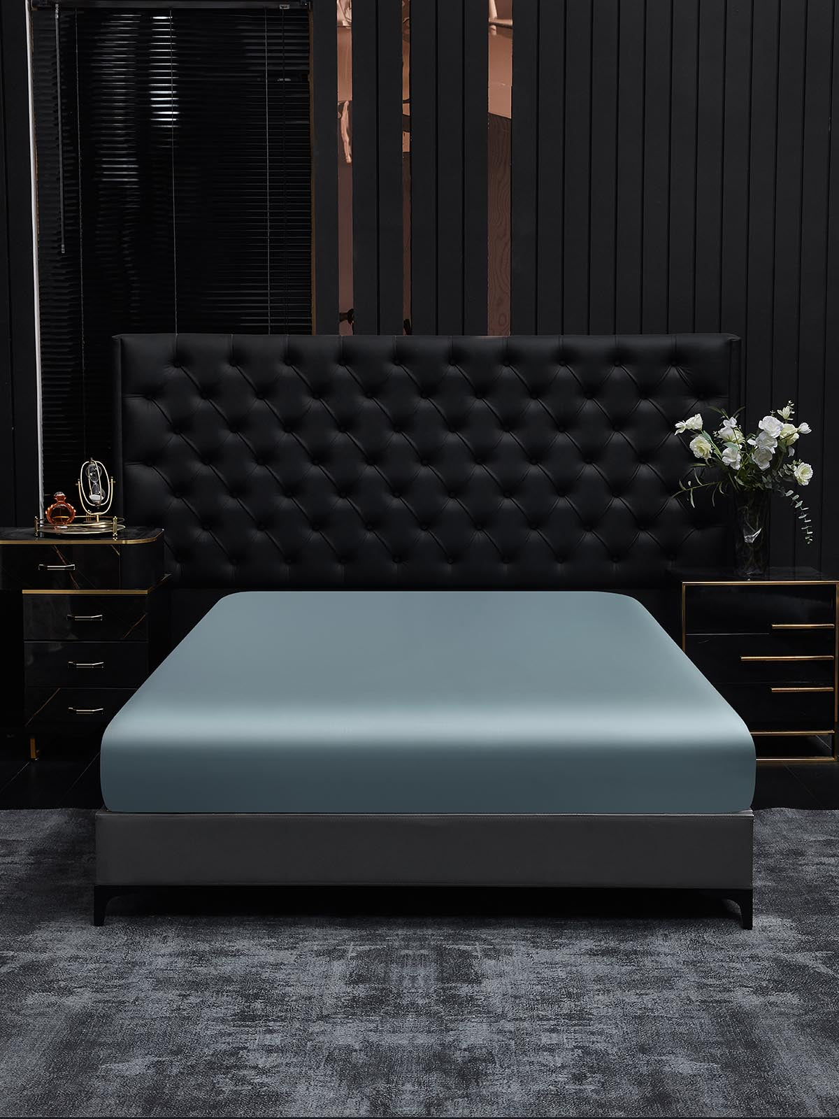 [Grayish Blue] SilkSilky-CA 19Momme Pure Silk Sheet 002