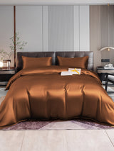 [Coffee] SilkSilky-CA 22Momme Bedding Set 001
