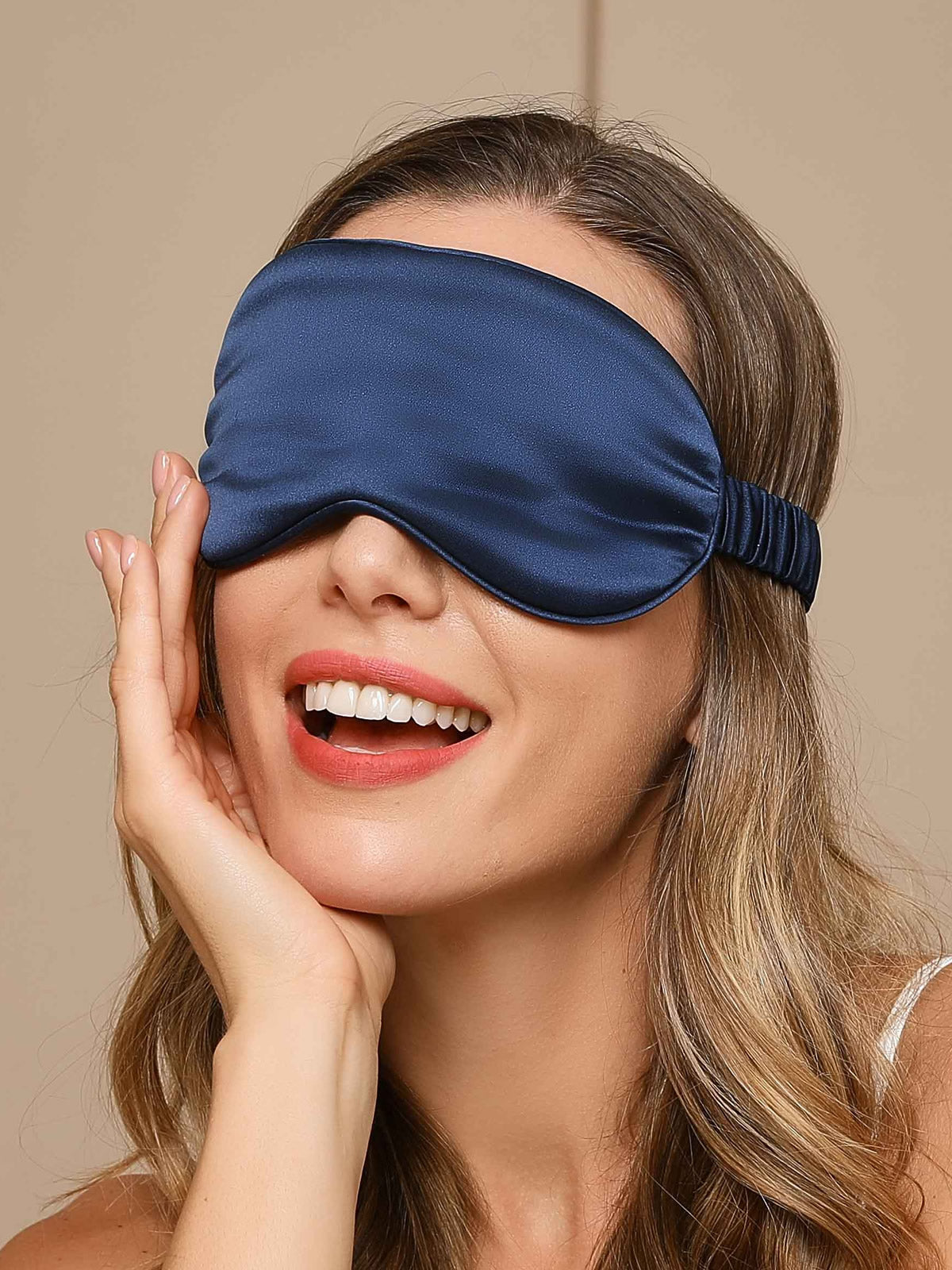 SilkSilky-CA 19Momme Pure Silk Eye Mask DarkBlue 005