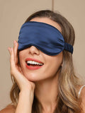 SilkSilky-CA 19Momme Pure Silk Eye Mask DarkBlue 005