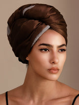[Coffee] SilkSilky-CA Hair Towel Wrap 004