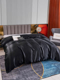 SilkSilky CA 22Momme Pure Silk Duvet Cover Black 004