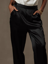 [Black] SilkSilky-CA 19Momme Silk Womens Pants 003