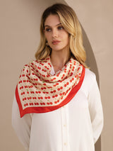 [Beige Cherry] SilkSilky-CA Scarf 002