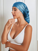 [Teal] SilkSilky-CA Sleep Cap 004