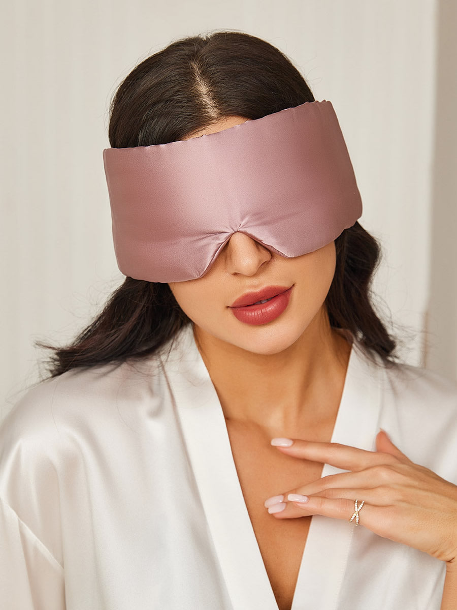 [Pale Mauve] SilkSilky-CA 19Momme Pure Silk Eye Mask 001