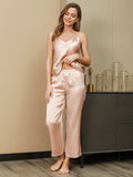 SilkSilky CA Pure Silk Sleeveless V Neck Women's Pajamas Champagne 005