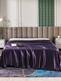 SilkSilky CA 25Momme Pure Silk Sheet DeepPurple 002