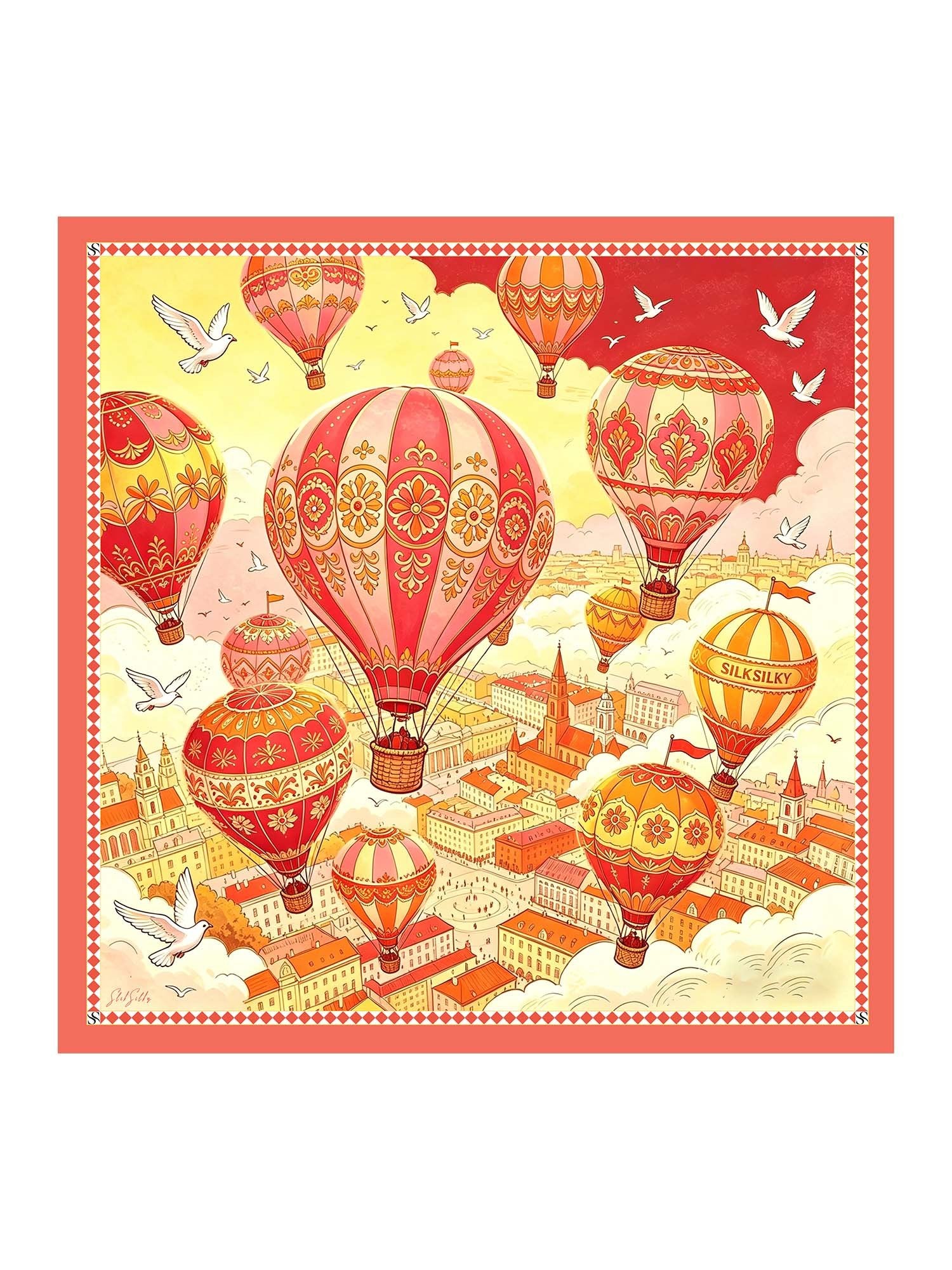 [Yellow Balloon] SilkSilky-CA Scarf 001