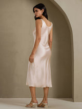 [Beige] SilkSilky-CA Sleeveless Dress 002