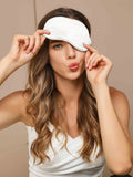 SilkSilky-CA 19Momme Pure Silk Eye Mask White 003