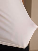 [White] SilkSilky-CA Half Sleeve Women's T-Shirt 004