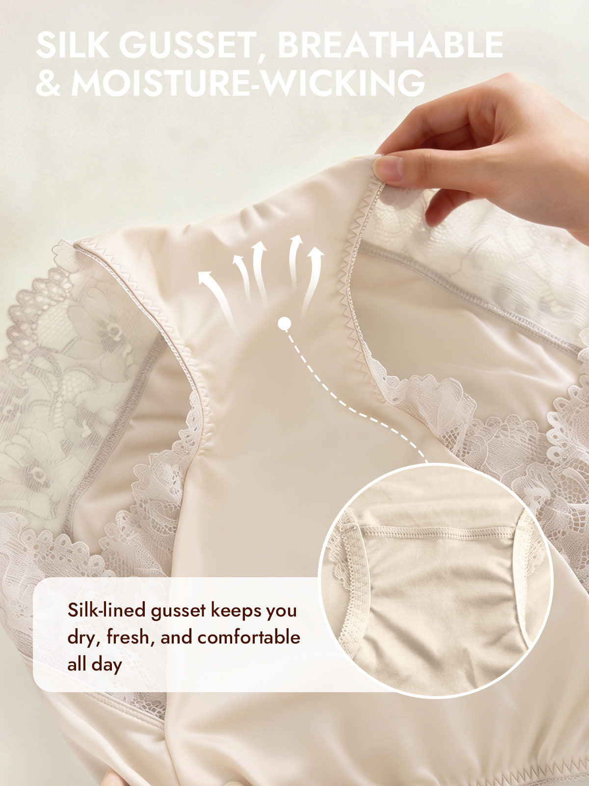 [Beige] SilkSilky-CA 100% Silk Jersey Panty 005