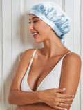 SilkSilky CA Pure Silk Sleep Cap LightBlue 005