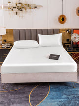 [White] SilkSilky-CA 19Momme Bedding Set 002