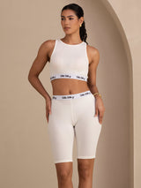 [White] SilkSilky-CA Womens Shorts 003