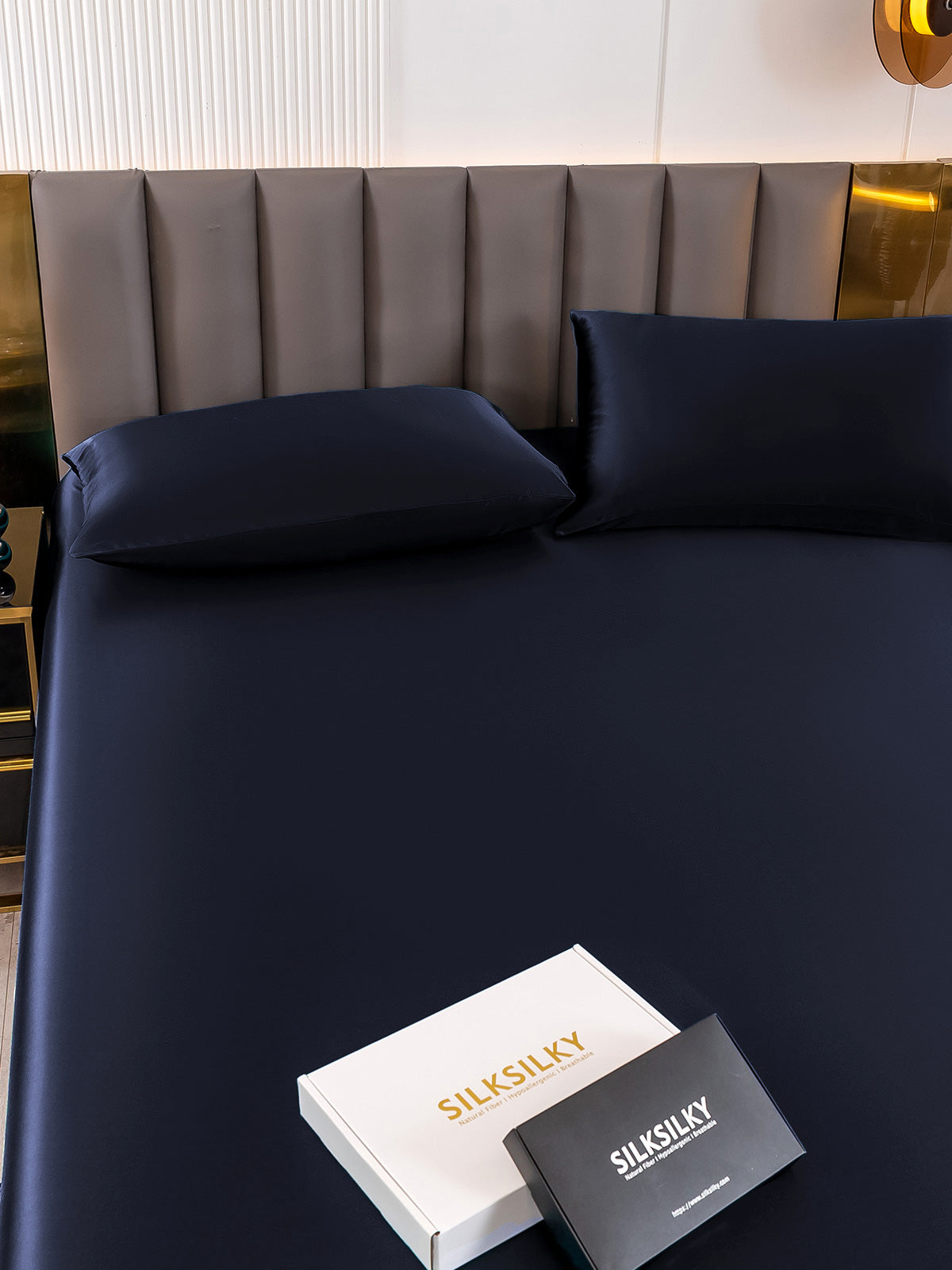 [Dark Blue] SilkSilky-CA 19Momme Bedding Set 005