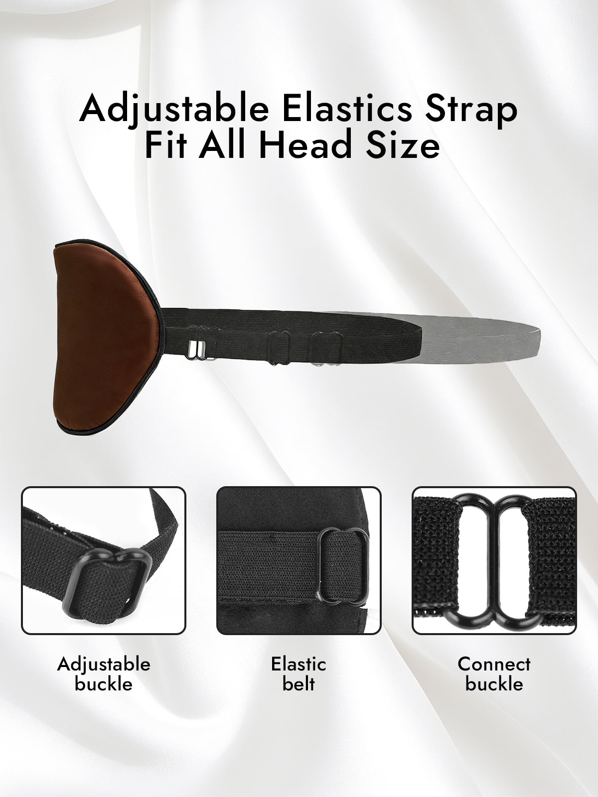 [Brown] SilkSilky-CA 19Momme Pure Silk Eye Mask 004