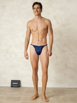 [Dark Blue] SilkSilky-CA Pure Silk Men's Underwear 005
