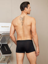 [Black] SilkSilky-CA 100% Silk Jersey Men's Underwear 002