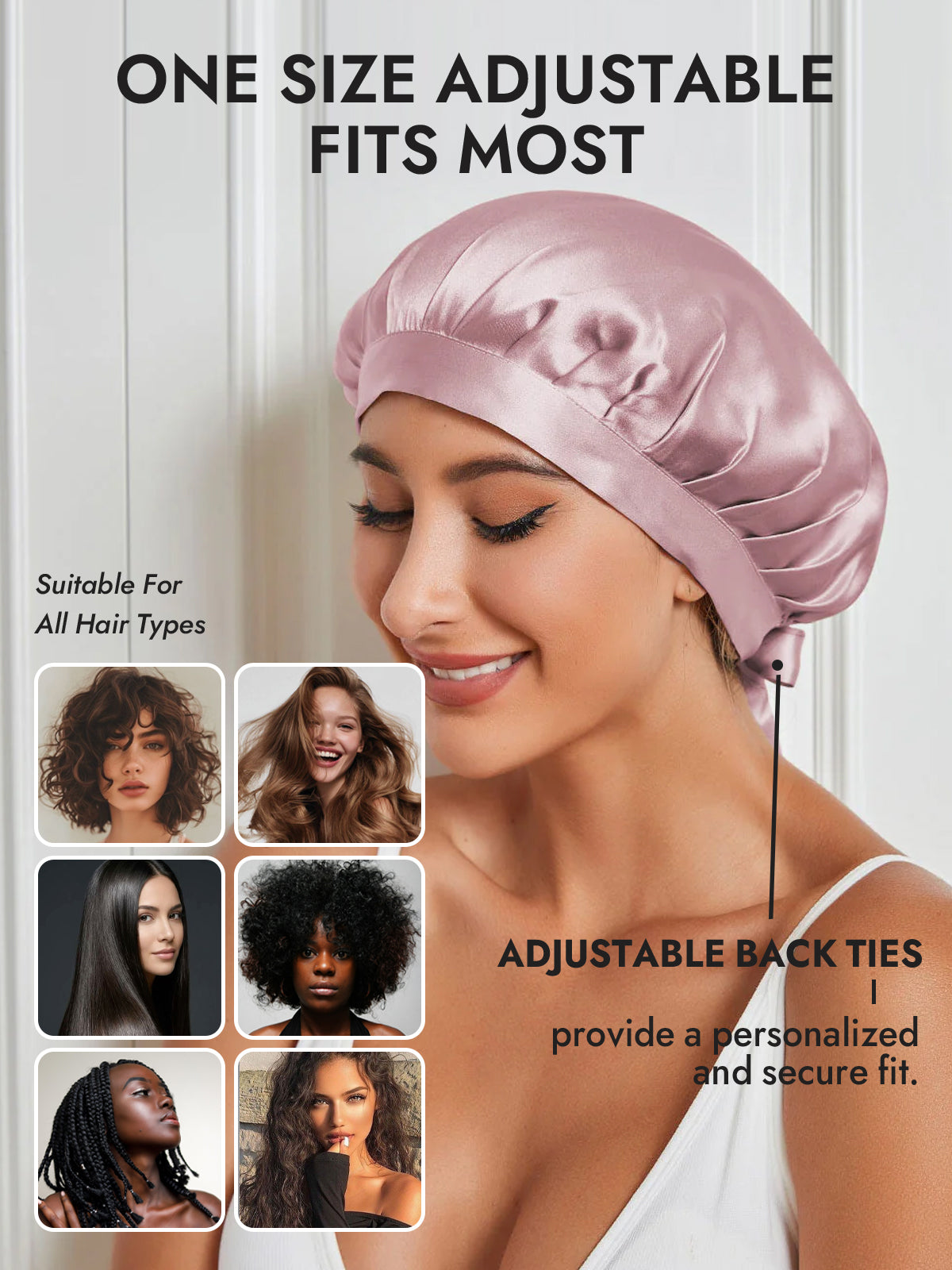 [Pale Mauve] SilkSilky-CA Pure Silk Sleep Cap 005