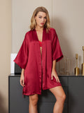 Pure Silk Half Sleeve Belted Robe