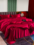 SilkSilky CA 25Momme Pure Silk Bedding Set Wine 002