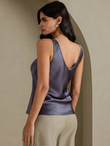 [Dark Gray] SilkSilky-CA Sleeveless V Neck Camisole 002