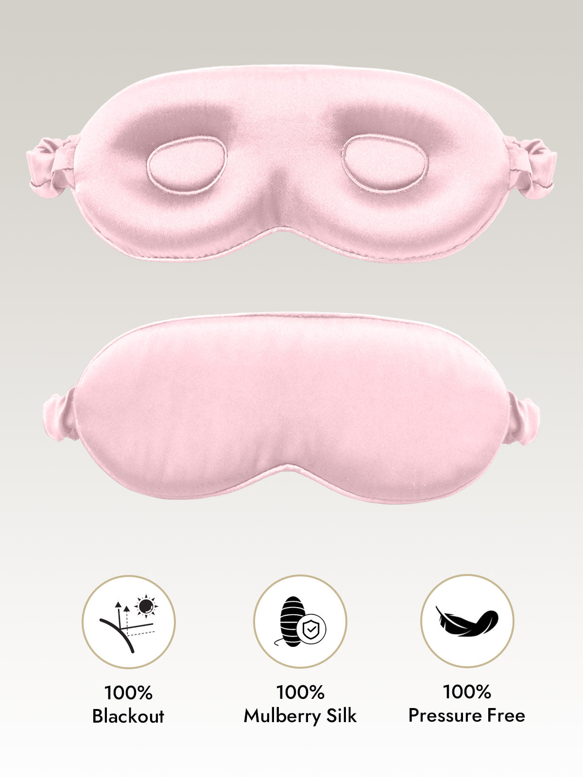[Pink] SilkSilky-CA Pure Silk Eye Mask 001