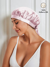 [Light Pink] SilkSilky-CA Sleep Cap 001