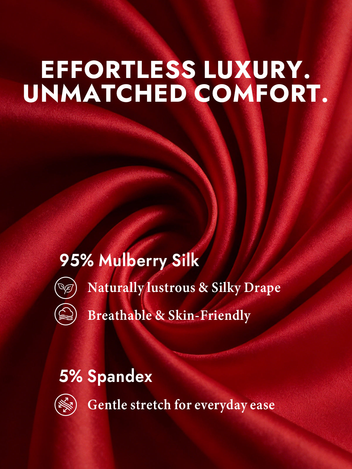 [Red] SilkSilky-CA Silk Long Sleeve Lapel Collar Women's Shirt 003