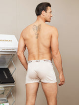 [Beige] SilkSilky-CA Pure Silk Mens Underwear 002,