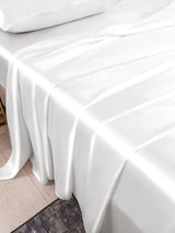 [White] SilkSilky-CA 22Momme Pure Silk Bedding Set 003,