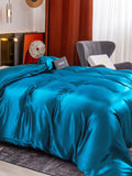 SilkSilky CA 19Momme Pure Silk Duvet Cover Teal 004