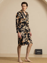 [Black Dragon] SilkSilky-CA Long Sleeve Men's Robe 006