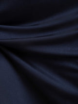 [Dark Blue] SilkSilky-CA Silk Knitted Round Neck Women's Loungewear 005,