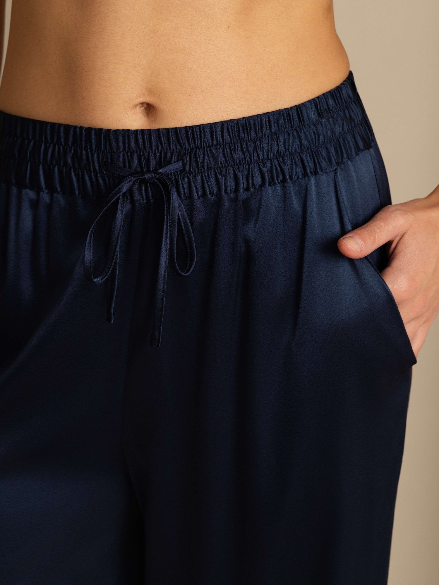 [DarkBlue] SilkSilky-CA 19Momme Silk Womens Pants 006