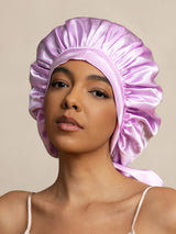 [Lavender] SilkSilky-CA Sleep Cap 001