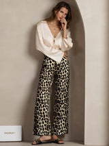 [Leopard] SilkSilky-CA 19Momme Silk Womens Pants 005,